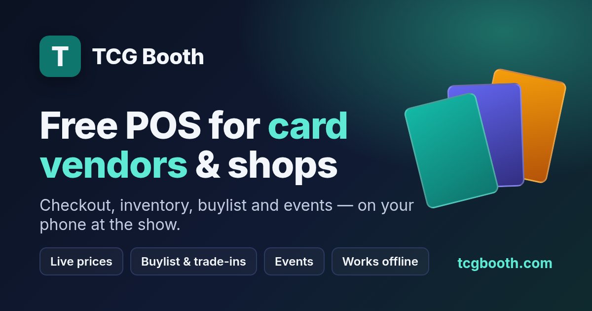 TCG Booth free card show POS